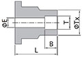 FO Gland to Tube Socket Weld Reducing Dimensions