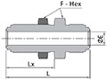 FR Series Bulkhead Union Connector Dimensions