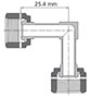 FR Series Female Elbow Dimensions