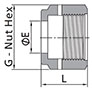 FR Series Female Nut Dimensions