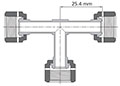 FR Series Female Tee Dimensions