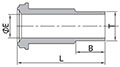 FR Series Gland to Male Weld Dimensions
