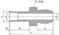 FR Series High-Flow Body to Automatic Tube Weld Dimensions