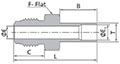 FR Series High-Flow Body to Tube Butt Weld Dimensions