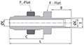 FR Series High-Flow Bulkhead Body to Tube Butt Weld Dimensions