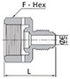 FR Series Reducing Adapter Dimensions