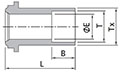 FR Series Short Socket Weld Gland Dimensions