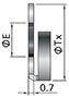 FR Series Side-load Retainer Dimensions