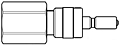 Hoke Instrumentation Quick Coupling Non-Valved Plug Female (SESO) Drawing