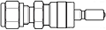 Hoke Instrumentation Quick Coupling Non-Valved Plug Tube (SESO) Drawing