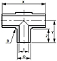 Truelok Mini Weld Fitting Tee Drawing