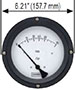 NOSHOK 1000 Series Pitson Type Differential Gauge Front Dimensions