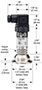 NOSHOK 11 Series ASME-BPE Sanitary Clamp Transmitter Dimensions