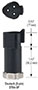 NOSHOK 650 Series High Volume Pressure Transducer Deutsch 3-pin Dimensions