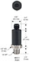 NOSHOK 650 Series High Volume Pressure Transducer M12x1 (4-pin) Dimensions