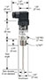NOSHOK 800 Series Platinum Resistance Temperature Transmitter Dimensions