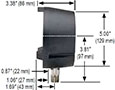 NOSHOK 45-640 Dial Pressure Guage Dimensions